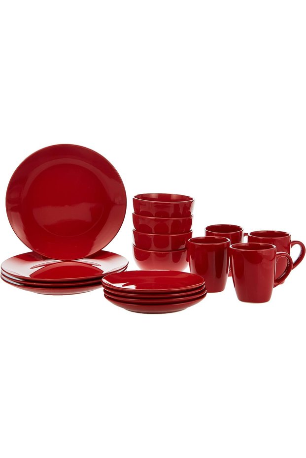 Dinner Set, Red, ST-16A-RED, 16 Pieces