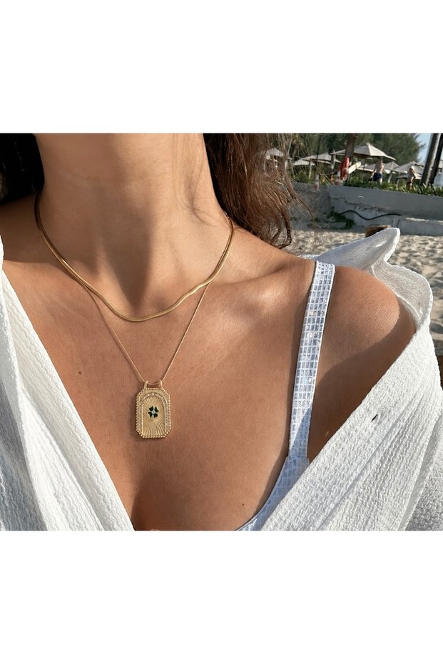 316 L Double Steel Necklace Set (45 cm - 60 cm Can Be Used Separately)