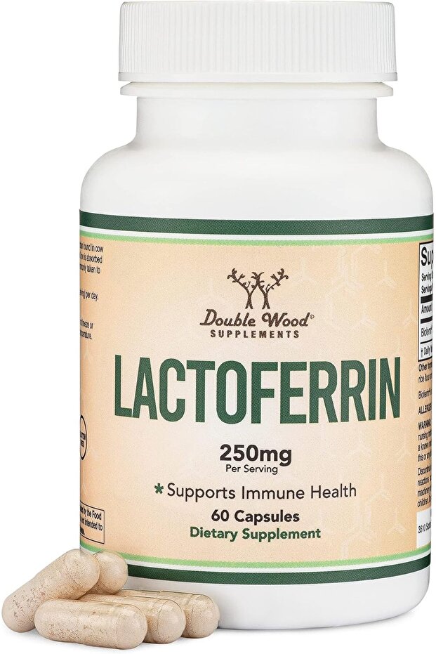 Lactoferrin 250mg per Serving (60 Capsules) Patented Bioferrin Lactoferrin - Superior Iron for Iron Deficiency and Immune Support