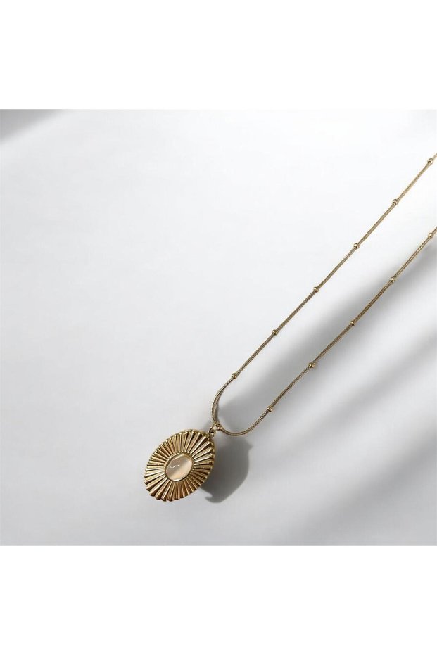 Detailed Antique Gold Steel Necklace | Authentic Elegant Stylish Design Women's Necklace