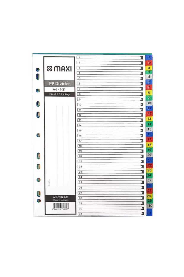 1 -31 A4 File Divider