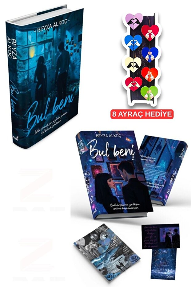 Beyza Alkoç-Bul Beni -Bul Beni 2-2 Kitap Set-Ciltli-8'li Özel Tasarım Kalp Ayraç Hediyeli