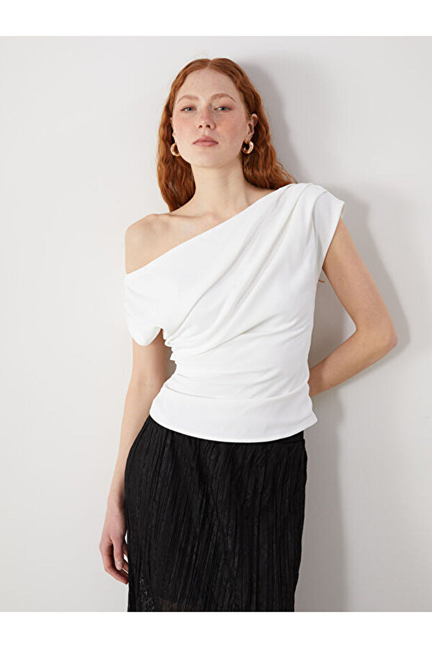 Women's One Shoulder Straight Blouse