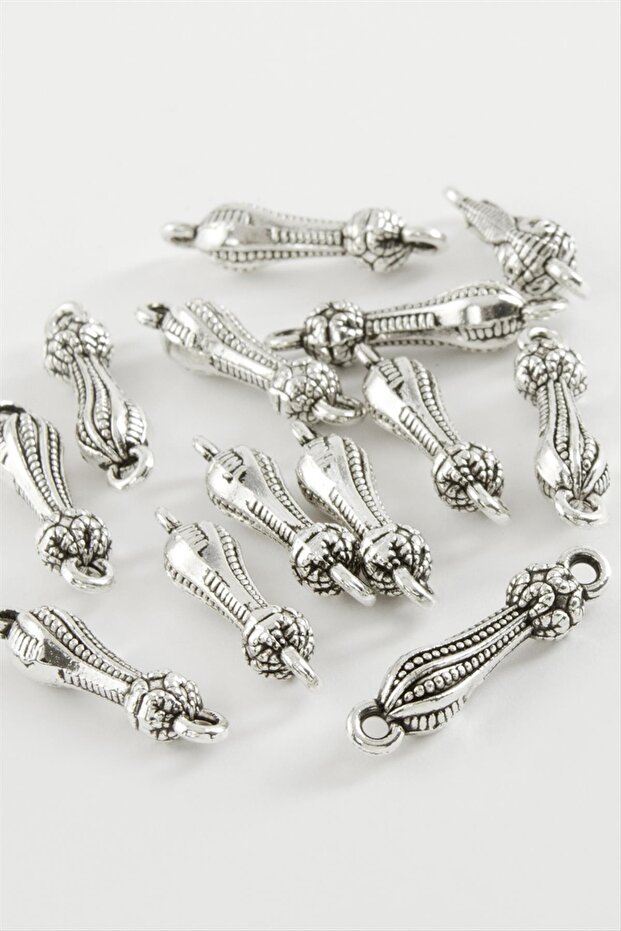 Gldisptm Dotted Prayer Beads Tassel Spacer 50 (172437) Grams-Silver Color