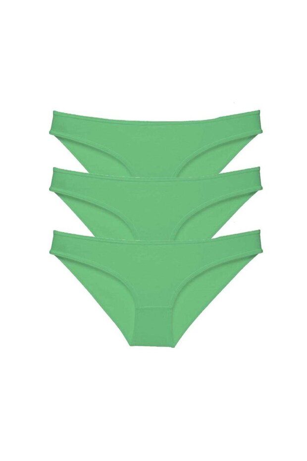 Glb-Stl41414 3-Piece Super Eco Set Lycra Women's Slip Panties Green