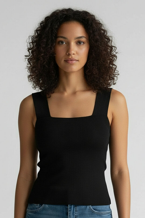 Women's Blouse Square Neck Wide Strap Athlete Summer Lycra Bodysuit