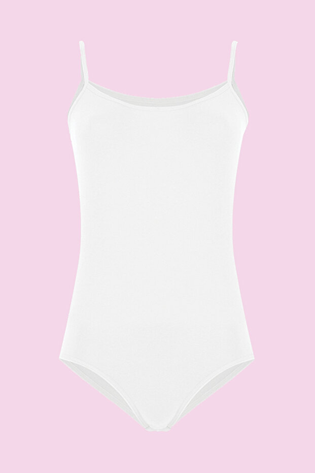 6 Pieces Women's Lycra Snap Fastener Rope Strap Body (Zıbın) Undershirt 1St Quality 95% Cotton 5% Lycra