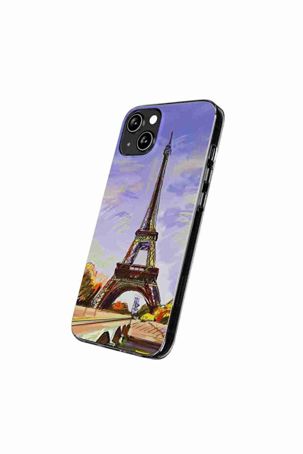 Case compatible with OnePlus 8T Silicone Gel Tpu Pattern Drawing Eiffel Tower - 3
