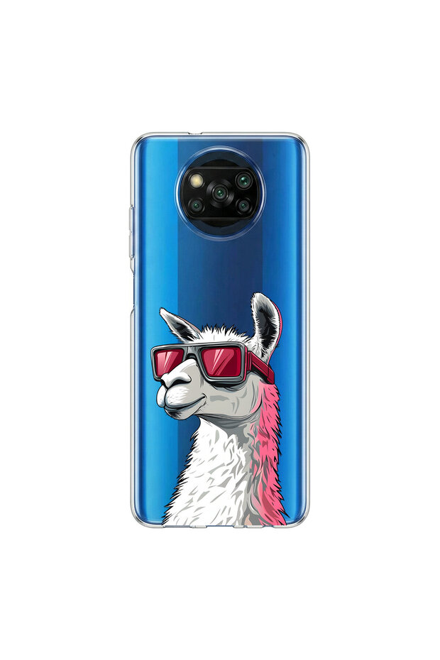 Poco X3 Nfc Compatible Cool Animal 8 Design Transparent Case