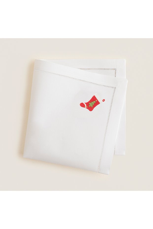 Volante Embroidered Napkin 40X40 cm White