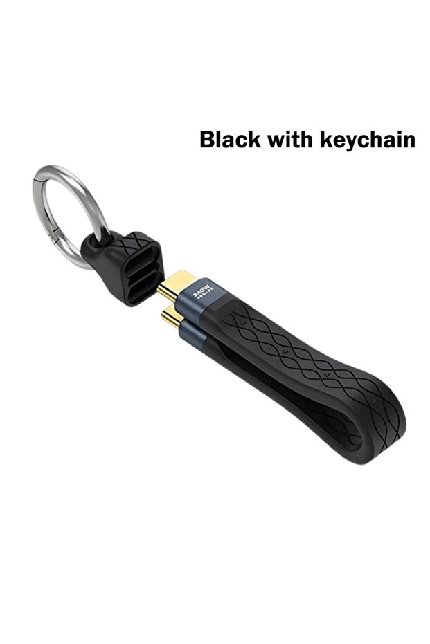 A4 with keychain USB4 Cable PD240W Fast Charging Dual Type-C 40Gbps 8K Video Thunderbolt 4/3 Compati