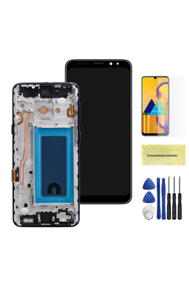 شاشة TFT S9 سوداء مع إطار لهاتف S9 طراز SM-G960FD G960 G960F، شاشة LCD مع إطار وشاشة لمس رقمية