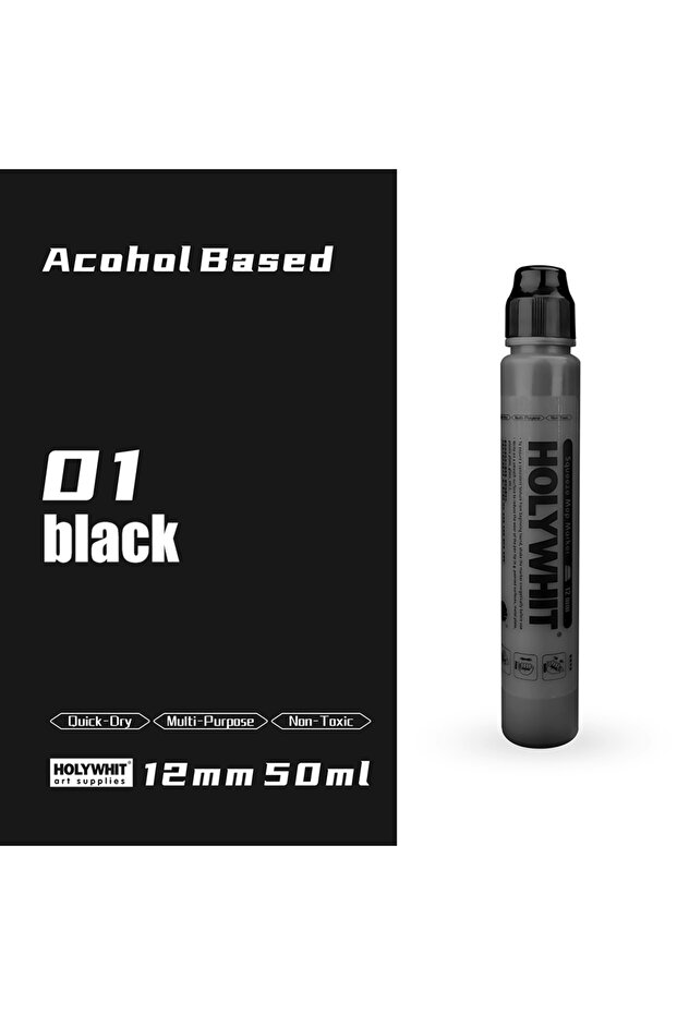 black 50ml Graffiti Flow Pen Oil-based Paint Signature Pen Round Tip Highlighter Waterproof 12mm Pai