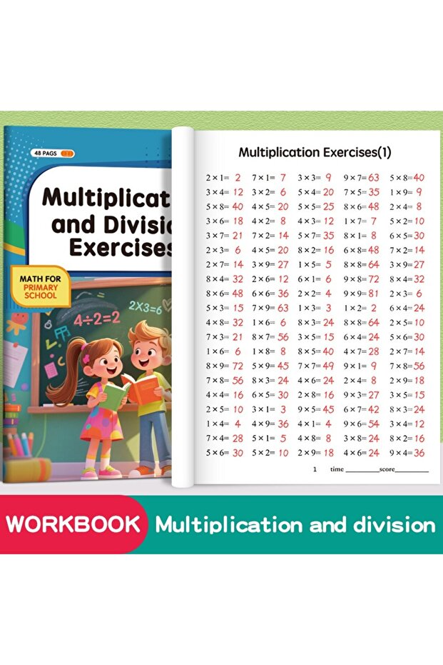 48 صفحة كتاب تمارين الضرب والقسمة 99 مرة، تدريب على حسابات الرياضيات