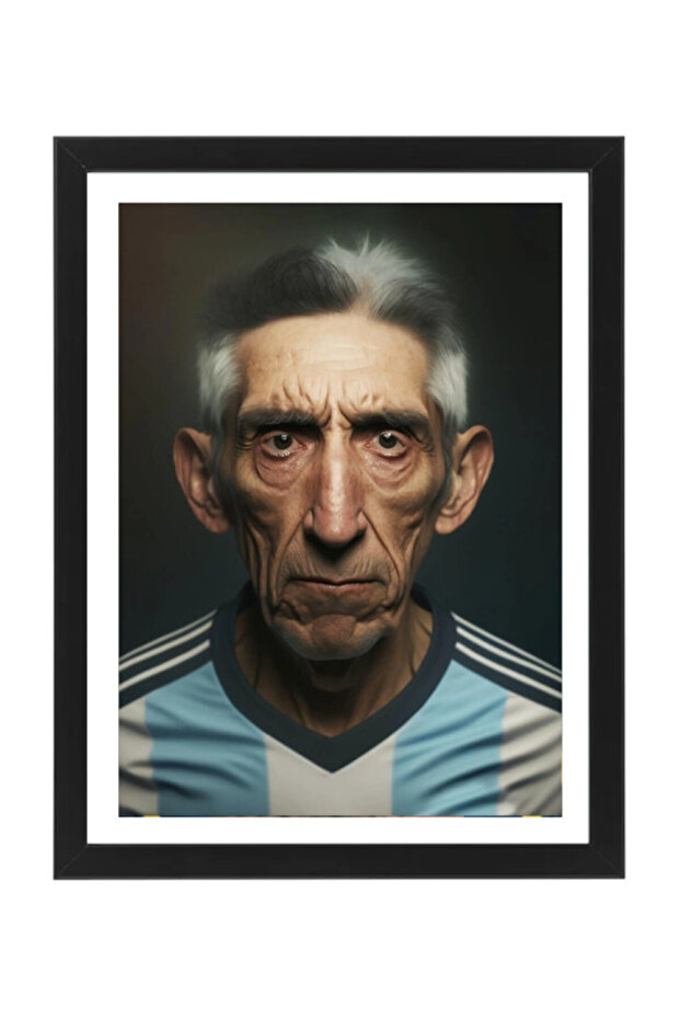 Di Maria OLD AI Generated , Artifiial Art, Poster with Frame 30x40cm