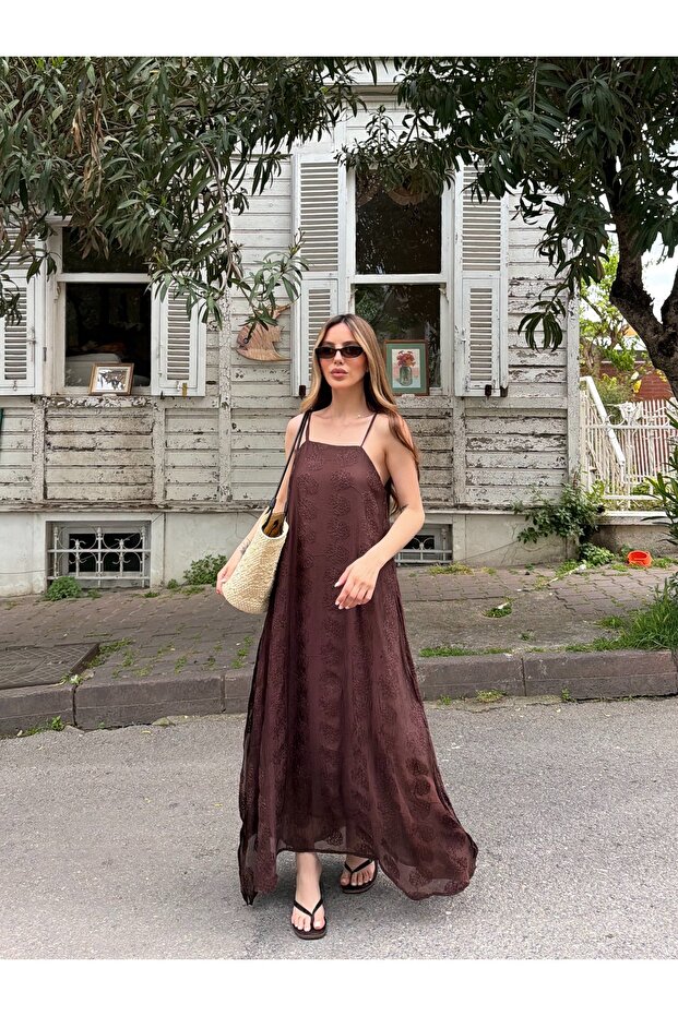 Rochie maro brodată - 3437 - 1