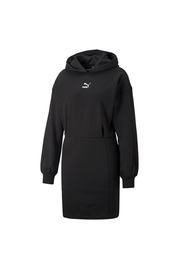 Women Classics Hooded Dress - Black
