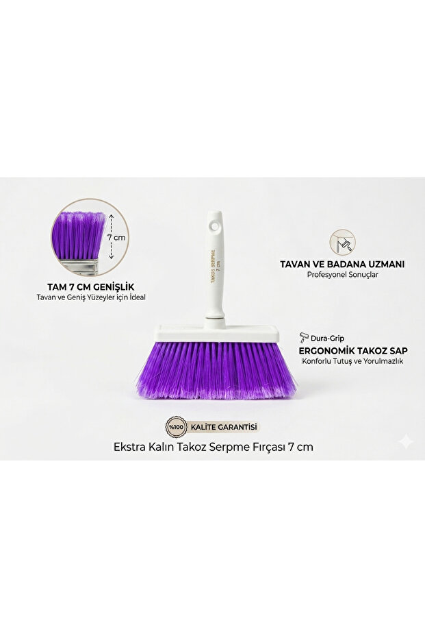 Extra Thick Wedge Spreader Brush 7 cm - Paint Brush for Walls and Ceilings