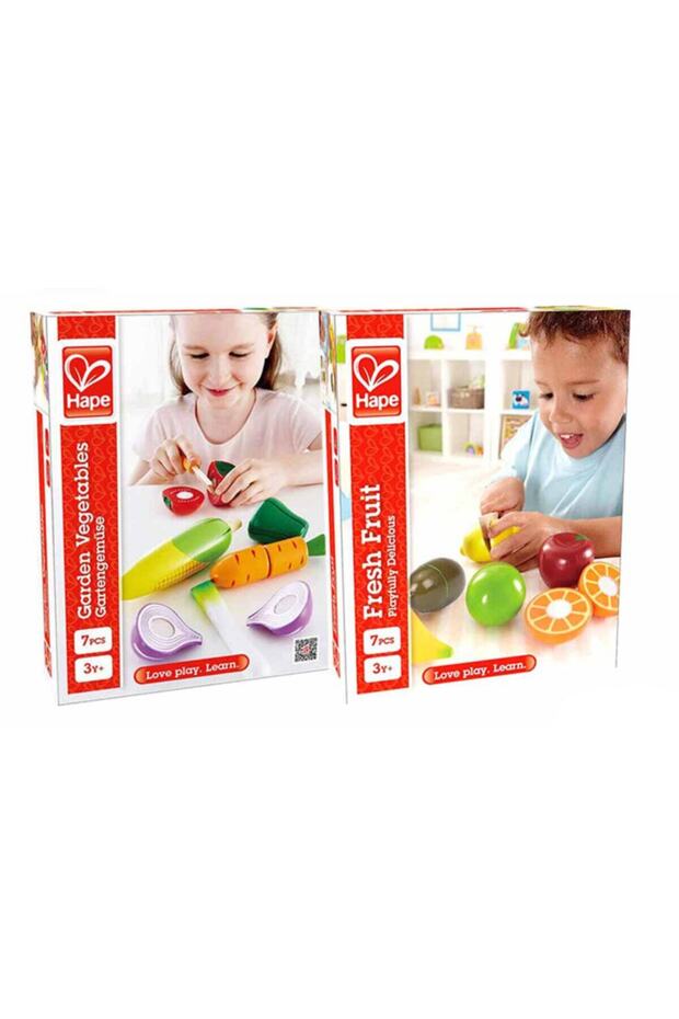 Wooden Fruit Cutting & Vegetable Cutting Set of 2