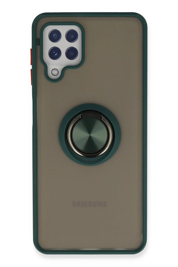Ilkeshop Galaxy A22 Case Montreal Ringed Silicone Cover (234610) - Green