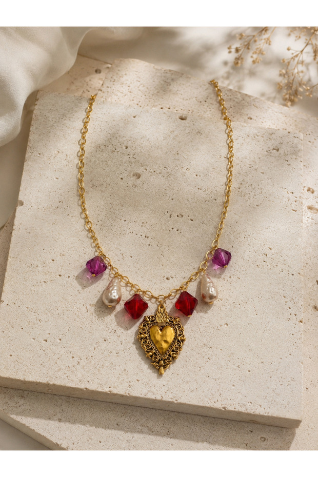Authentic Design Necklace with Heart - 2