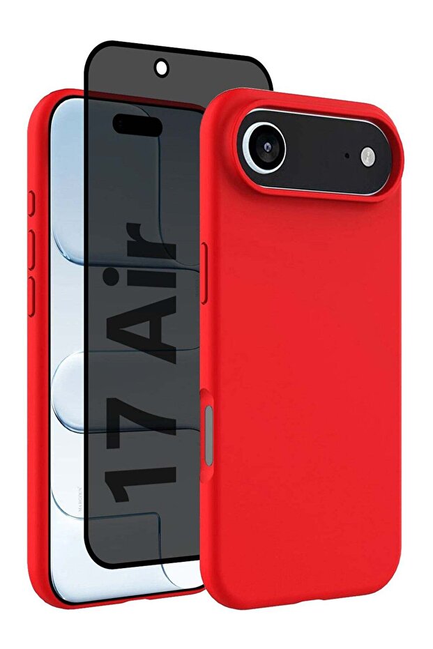 2 Packs Silicone Protective Phone Case for iPhone 17 Air - Red