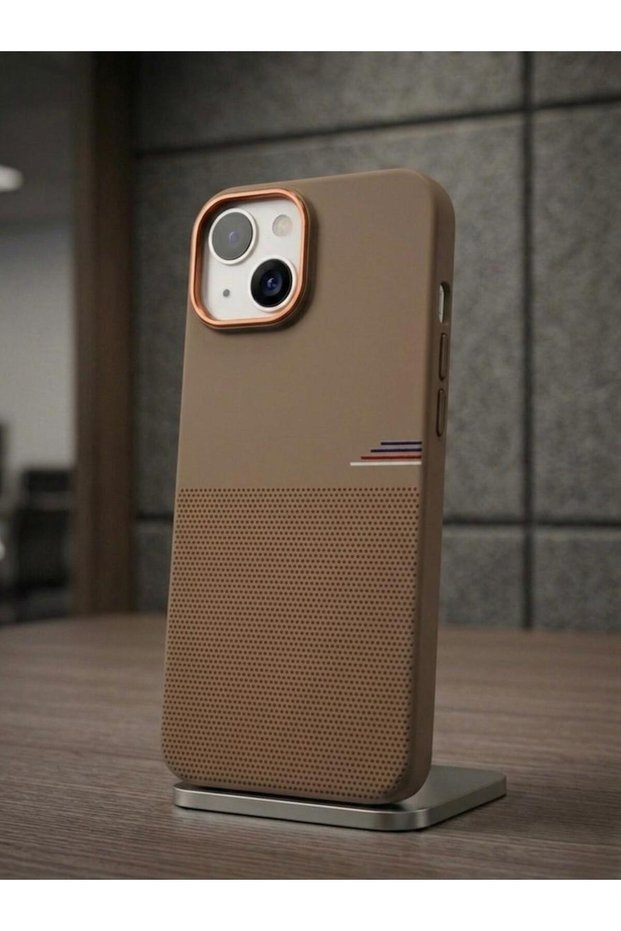 Brown Magsafe Shock-Absorbing Matte Anti Shock Premium Phone Case Compatible with iPhone 15