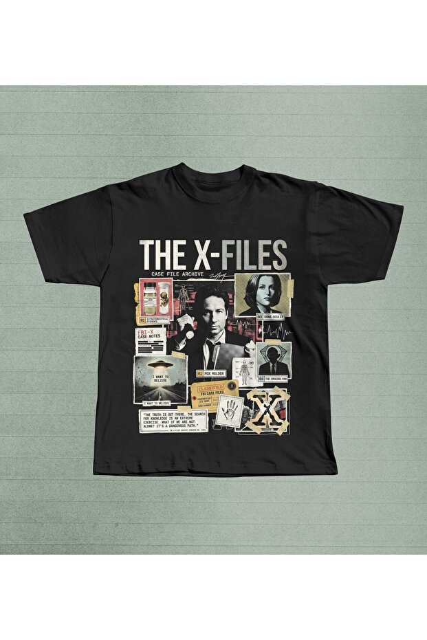 تي شيرت كبير الحجم مطبوع عليه X Files للجنسين
