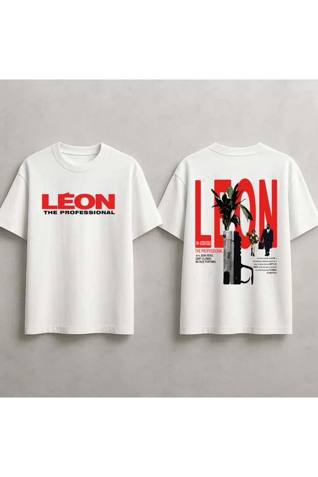 Leon the Proffesional Printed Unisex 100% Cotton Oversize T-Shirt