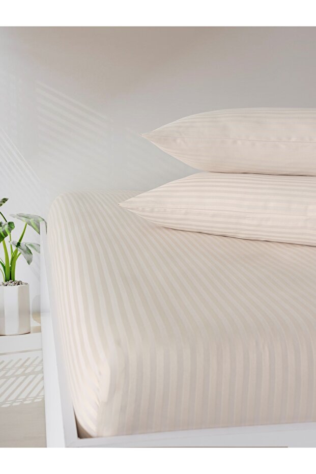 Cotton Satin Elastic Sheet Set Single/Double/King Size