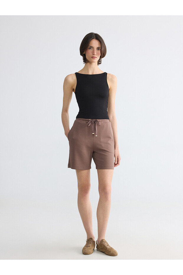 Two Mt Shop Quality Elastic Waist Soft Touch Women's Shorts