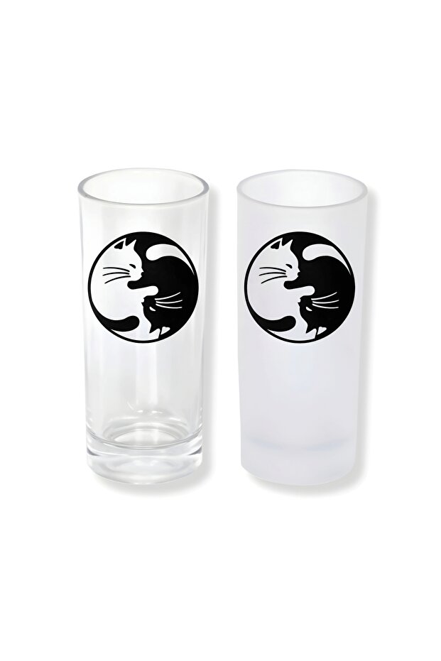 Cat Yin Yang Ice/Cold-Free Option Raki Cup – 1 Stylish Presentation Cup 0115
