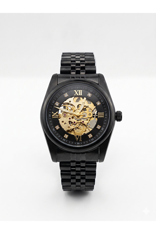 ROUND WITH DIAMONDS 117211 M BLACK DIAL - MEN'S AUTOMATIC