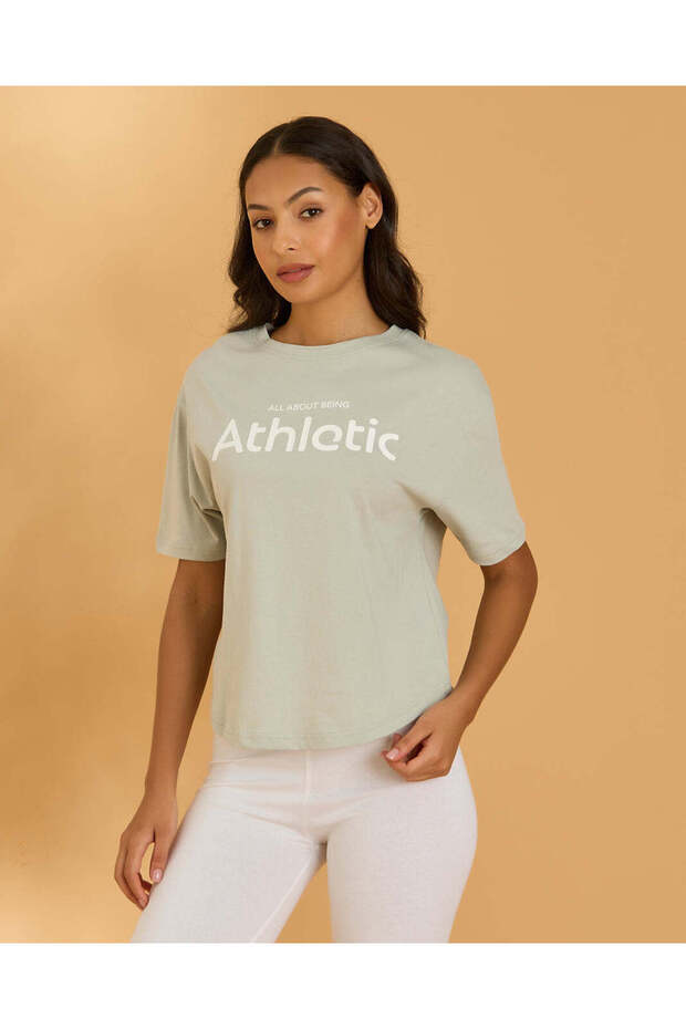 Women Green Printed T-Shirt