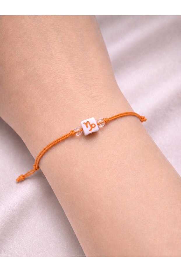 Minimal Capricorn Sign Drawstring Adjustable Handmade Bracelet