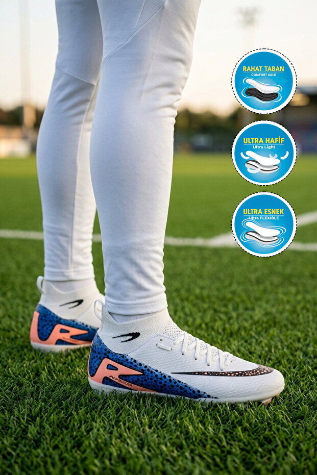 White Black Sock Men's Football Boots 610 Superfly m
