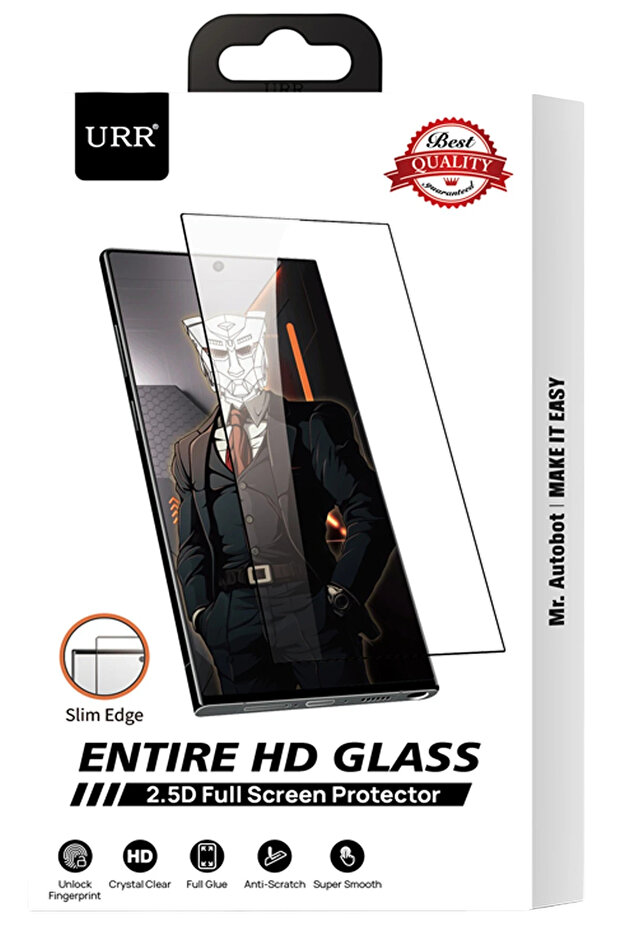 واقي شاشة كاميرا URR Samsung Galaxy S26 Plus 2.5D كامل الوضوح - أسود