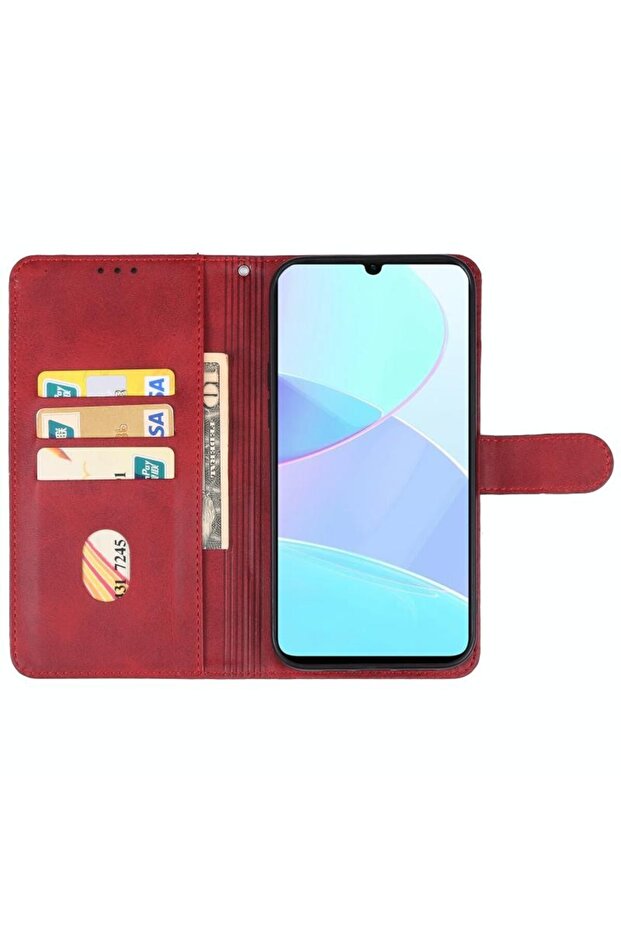 Basic Θήκη Πορτοφόλι Red (Realme C51) - 3