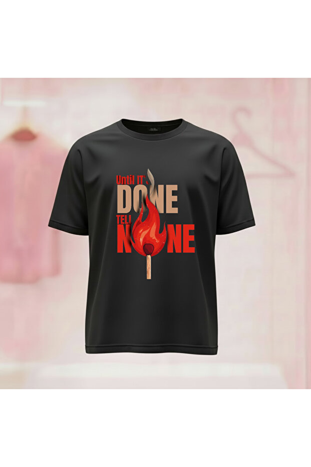 Printed Crew Neck Wide Fit Unisex Tshirt