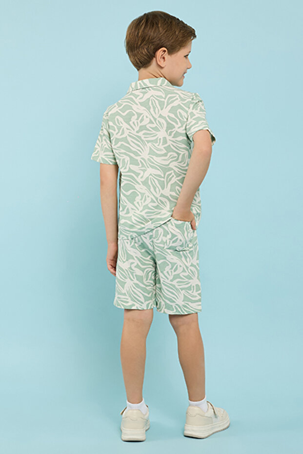 Patterned Shirt & Shorts Set - 4