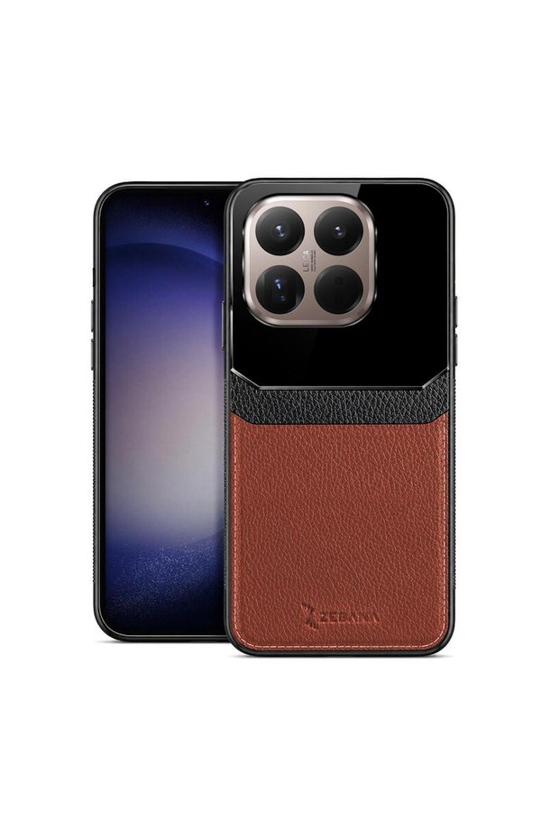 Xiaomi Mi 15t Pro Compatible Case Lens Leather Case Brown