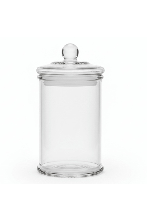 Glass Canister 450 ml | Elegant Crystal Lid | Premium Home Storage Jar