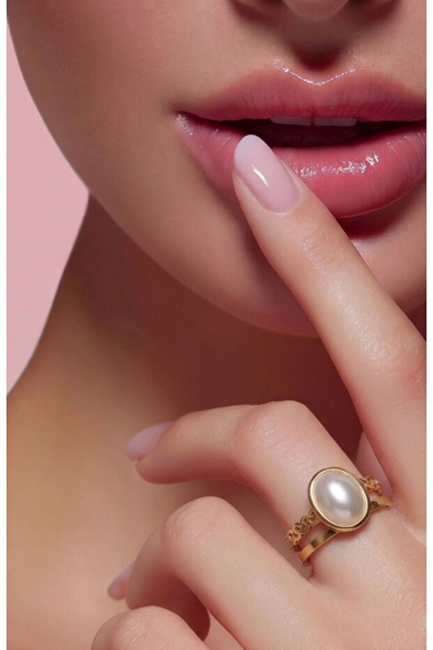 Number 9 Pearl Patterned Luxury Ring