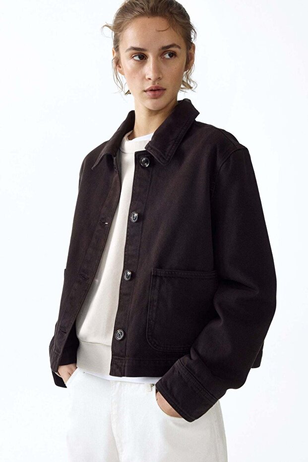 Cotton twill shacket - 1