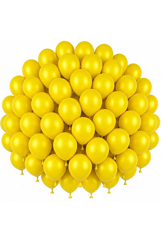 Yellow Color Latex Pastel Balloon (30 cm) - 50 Pieces