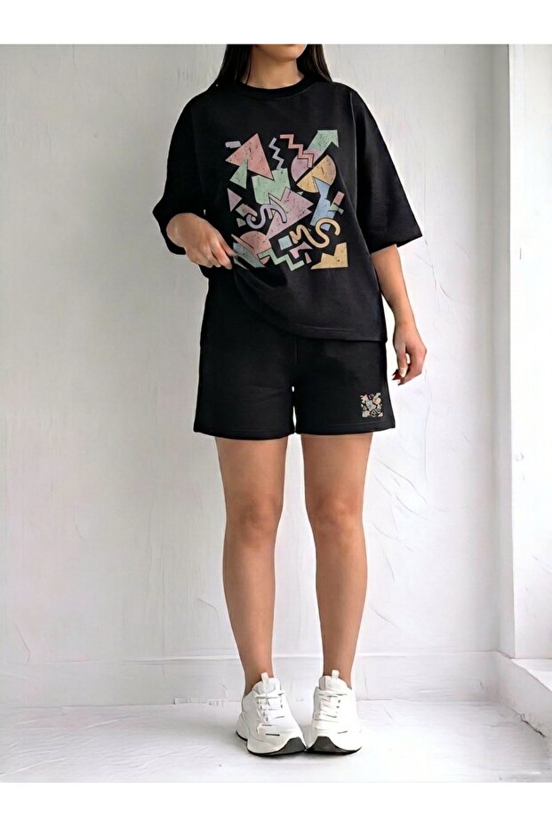 Unisix Oversize Basic T-Shirt and Wide Leg Sweatpants Set | Comfortable Daily Casual Streetwear Combination
