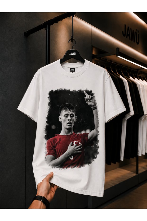 Football Themed Printed Oversize T-Shirt Cotton (Unisex)