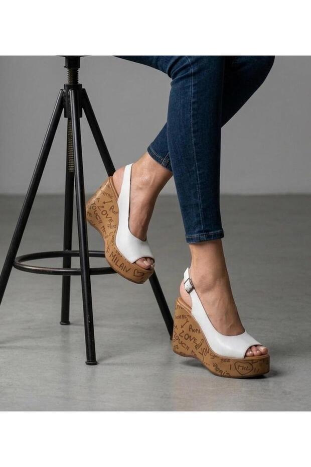 Mira Women's Leather Sandals Orthopedic Platform Sole High Heel Sandals