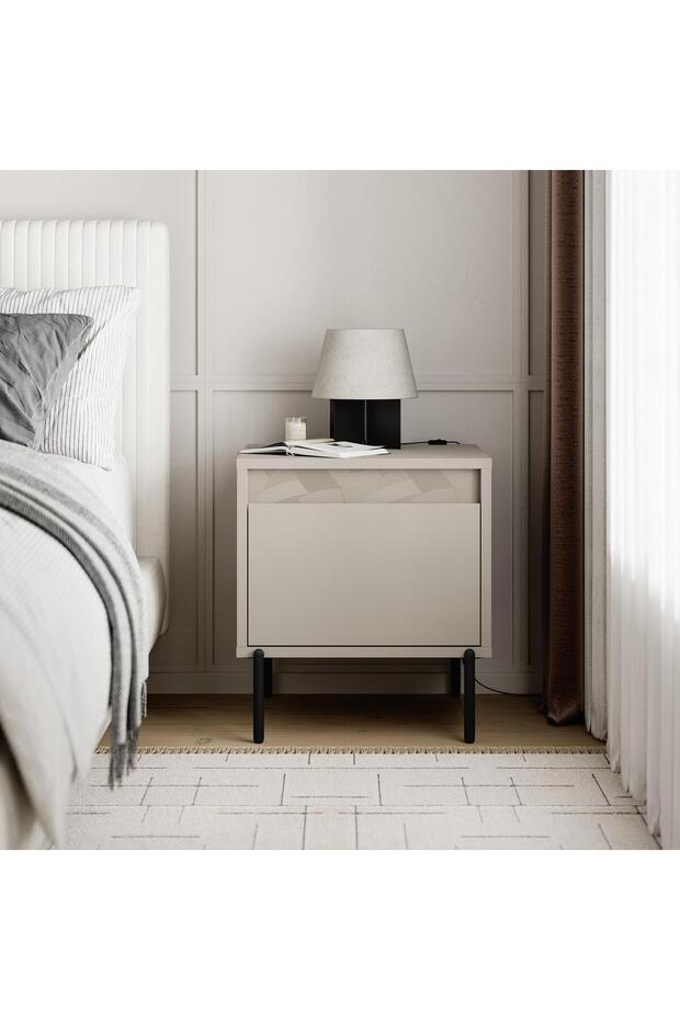 Mott Nightstand 40cm W - Sandstone - Sandstone