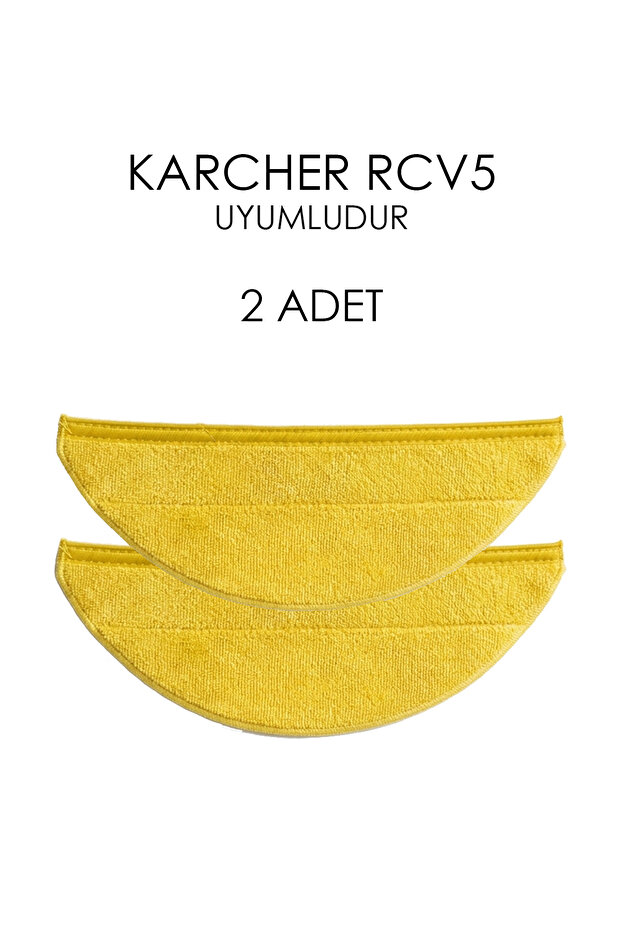 قطعتان من قماش الممسحة البديل المتوافق مع المكنسة الكهربائية الروبوتية Karcher RCV 5 RCV5